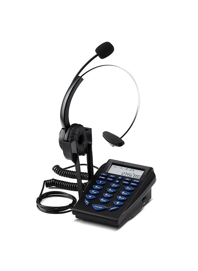 Generic Call Center Telephone Dialpad Corded Telephone with Noise Cancelling Monaural Headset Clear Voice Quality Caller ID Redial for Office Home Telephone Set  - Image 1