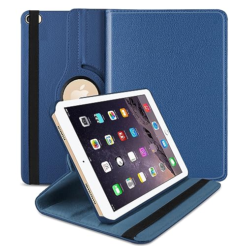 TGK Rotating Cover for iPad Air 2 Covers ipad 9.7 inch A1566, A1567 (2014 Launch) - Dark Blue - Image 1