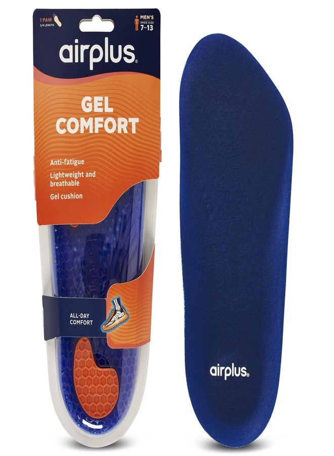 Airplus Gel Orthotic 3/4 Length Comfort and Stability Shoe Insoles for Men - Image 1