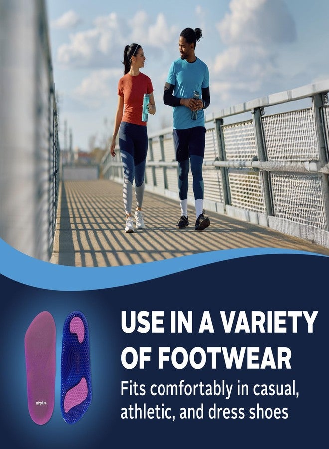 Airplus Gel Orthotic 3/4 Length Comfort and Stability Shoe Insoles for Men - Image 5