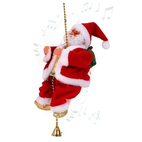 Kidology Electric Climbing Rope Santa with Music | Animated Santa Claus Figure for Christmas Tree, Home & Holiday Decorations Pack of 1 - Image 1