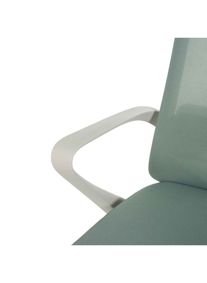 Pan Home Soffio Office Medium Back Chair Mesh And Fabric - Light Green  - Image 3