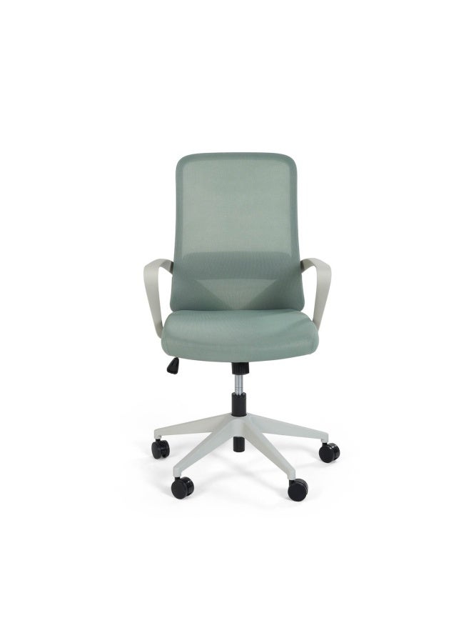 Pan Home Soffio Office Medium Back Chair Mesh And Fabric - Light Green  - Image 1
