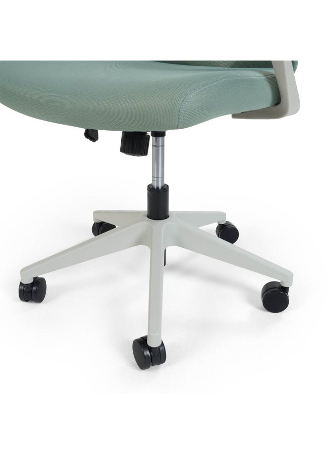 Pan Home Soffio Office Medium Back Chair Mesh And Fabric - Light Green  - Image 5