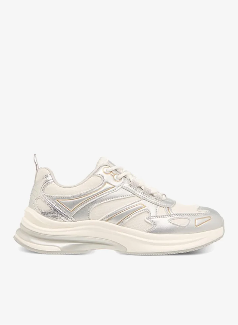 ميسي سنيكرز نسائي بألواح وإغلاق برباط