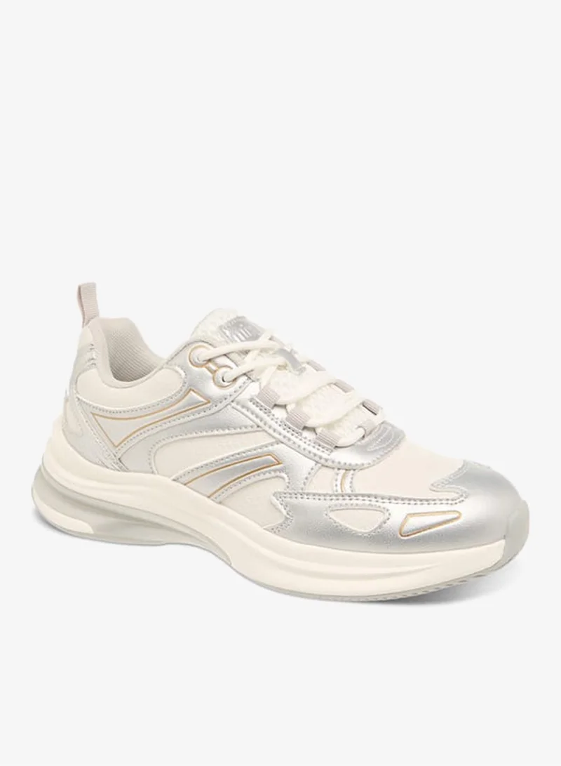 ميسي سنيكرز نسائي بألواح وإغلاق برباط