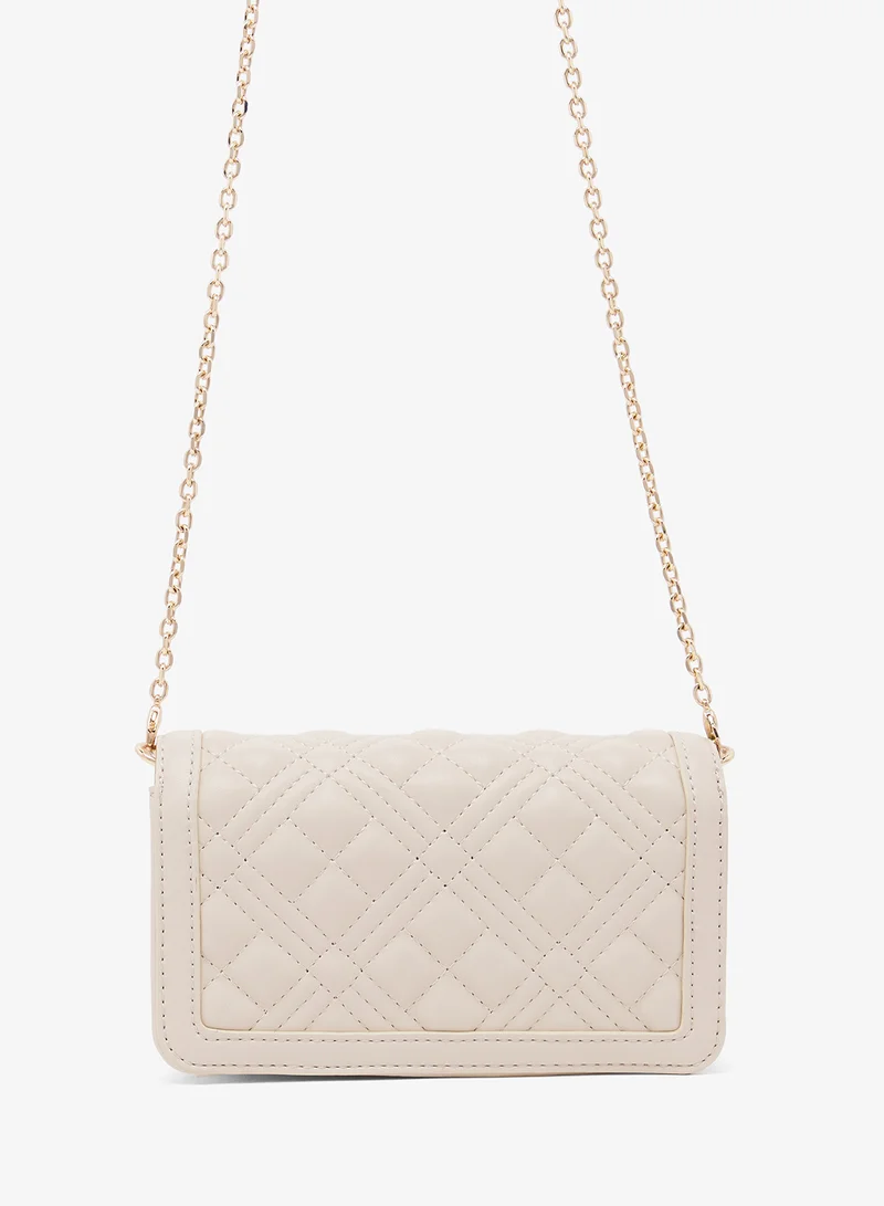 Love Moschino Logo Zip through chain detail crossbody