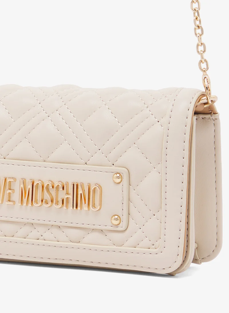 Love Moschino Logo Zip through chain detail crossbody