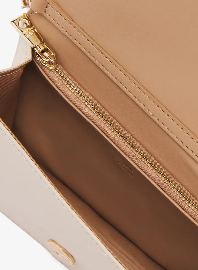 Love Moschino Logo Zip through chain detail crossbody