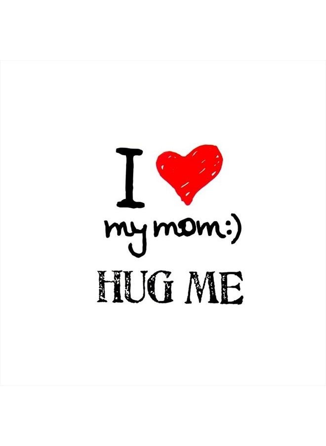 Oottati 2 Sheets Small Cute Temporary Tattoo Stickers I Love Mom Words Quote Hug Me  - Image 2