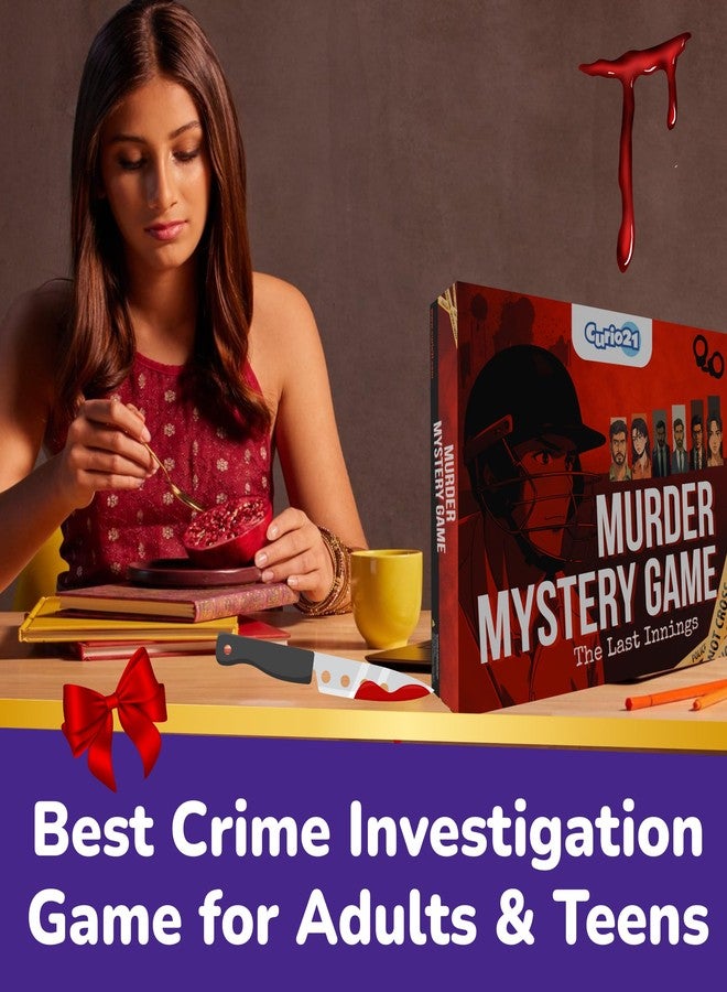 Curio21 Murder Mystery Board Game – The Last Innings | Unsolved Crime Cases | Investigation & Detective Game | Fun Party Game for Adults | 2–5 Players | Cricket Theme - Image 3