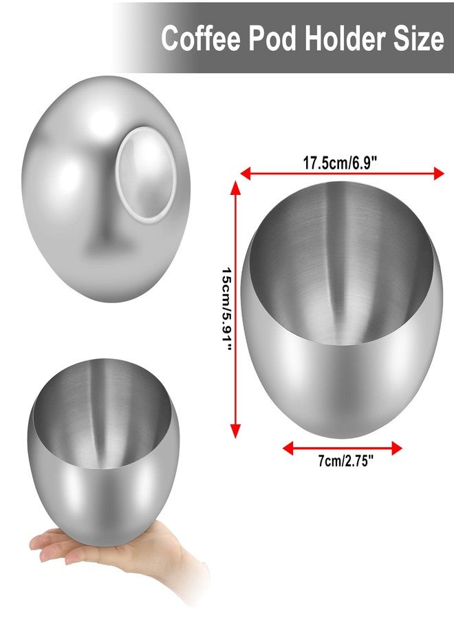 ELLDOO Coffee Pod Holder, Silver Metal Coffee Pod Storage for K Cup Nespresso Vertuo Keurig, Creamer Organizer Candy Bowl Fruit Jar for Countertop Kitchen Breakroom (Without Base) - Image 3