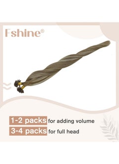 Fshine U Tip Human Hair Extensions Chestnut Brown To Platinum Blonde U Tip Fusion Hair Extensions Prebonded Human Hair Extentions 20 Inch K Tip Extensions 1Gstrand 50Gpack  - Image 2
