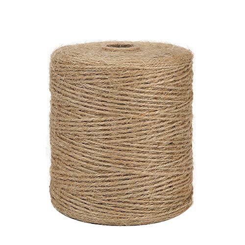 Tenn Well Natural Jute Twine, 984 Feet 2mm Garden Twine, Brown Jute String for Arts and Crafts, Gardening, Gift Wrapping, Bundling, Recycling - Image 1