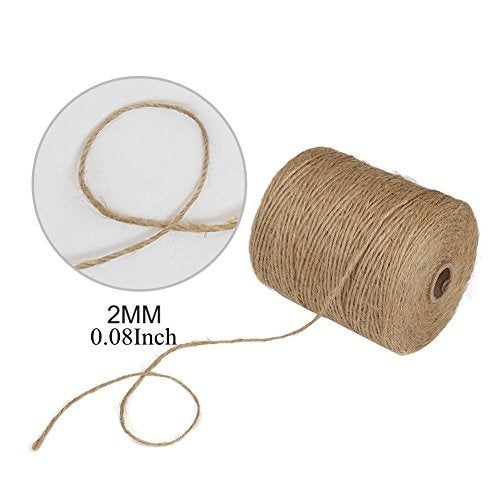 Tenn Well Natural Jute Twine, 984 Feet 2mm Garden Twine, Brown Jute String for Arts and Crafts, Gardening, Gift Wrapping, Bundling, Recycling - Image 2