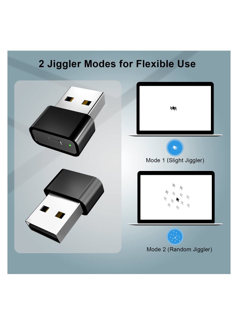 SYOSI USB Mouse Jiggler, Mini Undetectable Mouse Mover with Switch Button, Automatic Mouse Mover with Two Jiggle Modes, Supports Multi-Track, Driver-Free, Plug-and-Play Keeps PC/Laptop Awake - Image 2