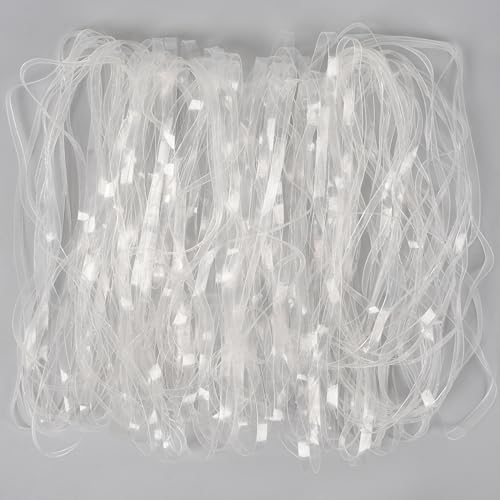 Damyda Rubber Bands Large 8inx0.2in Clear Rubber Band 50Pcs for Balloon Arch Elastic Tying Bands Rubber Bands for Office Crafts Transparent TPU Rubberband Clear Elastic for Home Office Crafts - Image 2