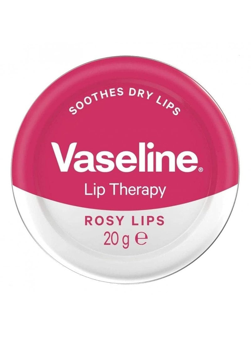 فازلين علاج الشفاه بزيت الورد واللوز والهلام البترولي والشفاه الوردية 20 جرام - Image 1