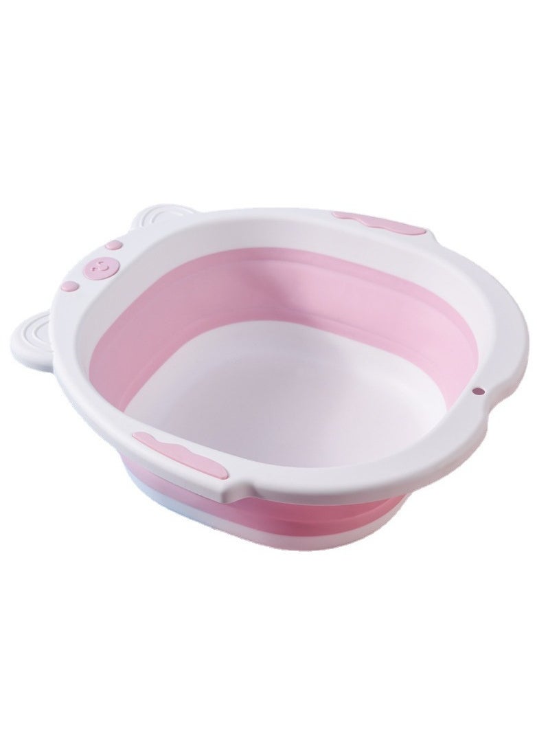MileMelo Sitz Bath for Toilet Seat, Foldable Portable Sitz Baths for Perineum Relief, Collapsible Sitz Basin with Flusher, Suitable for Pregnant Women,Pink  - Image 1