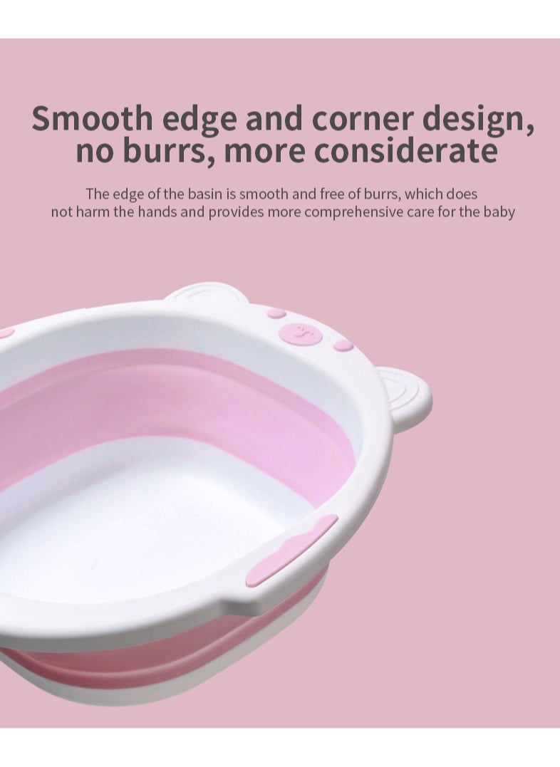 MileMelo Sitz Bath for Toilet Seat, Foldable Portable Sitz Baths for Perineum Relief, Collapsible Sitz Basin with Flusher, Suitable for Pregnant Women,Pink  - Image 5