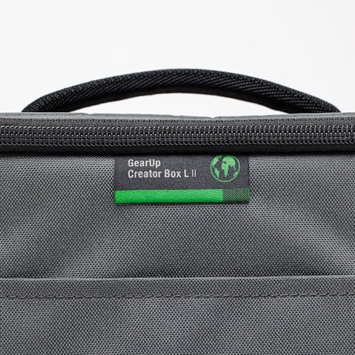 Lowepro GearUp Creator Box Large II, Mirrorless and DSLR Camera Bag, Camera Case with QuickDoor Access, Made with Recycled Fabric, Orange Padded Interior Dividers, Grey - Image 2