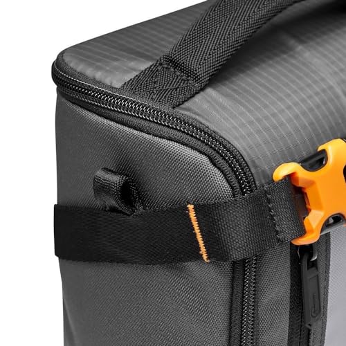 Lowepro GearUp Creator Box Large II, Mirrorless and DSLR Camera Bag, Camera Case with QuickDoor Access, Made with Recycled Fabric, Orange Padded Interior Dividers, Grey - Image 4