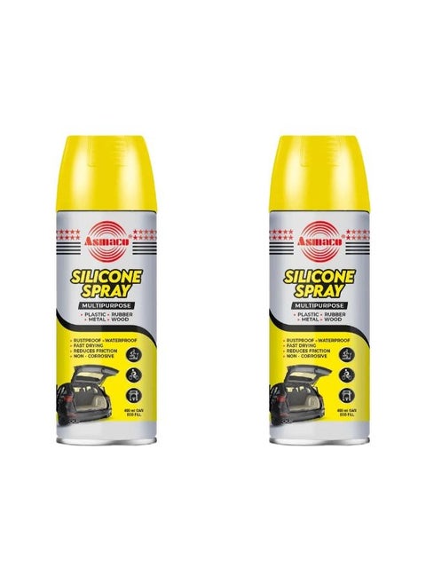 Asmaco Silicone Spray - 400 Ml - Set of 02