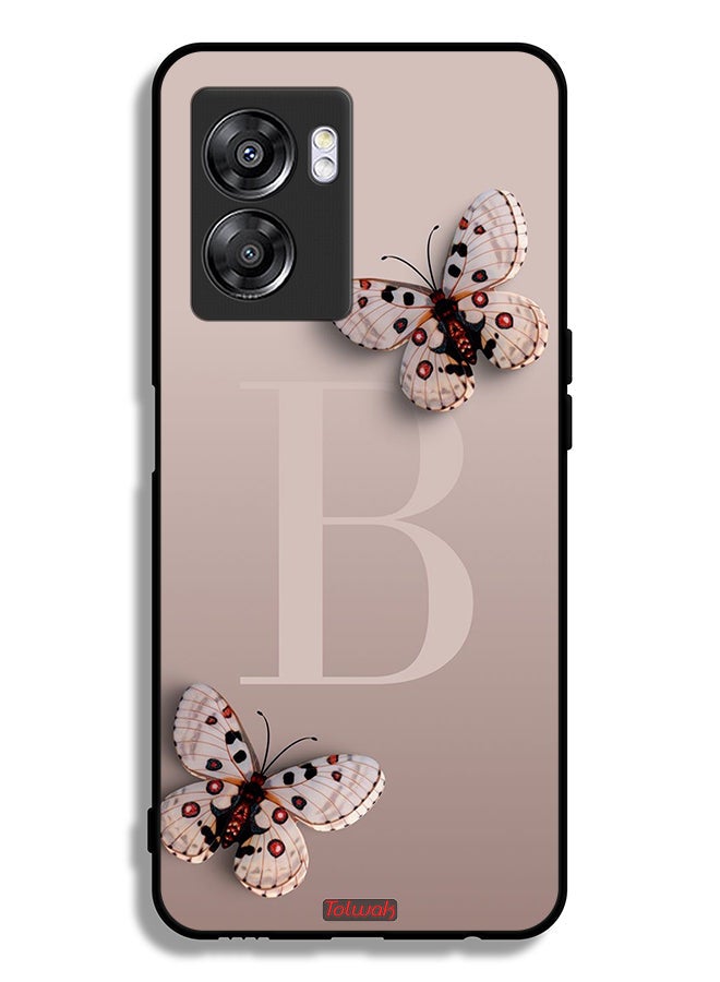 Tolwak غطاء حماية لهاتف أوبو A57 5G مزين بالفراشات - Image 2