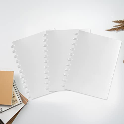 WANGDEFA 3 Set Discbound Notebook Poly Cover Covers for Discbound Notebook Discbound Cover Letter Size for Notebook Office Product(Note:Only 11 Piece Expansion Discs) - Image 5