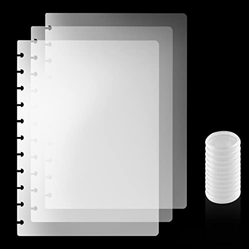 WANGDEFA 3 Set Discbound Notebook Poly Cover Covers for Discbound Notebook Discbound Cover Letter Size for Notebook Office Product(Note:Only 11 Piece Expansion Discs) - Image 1