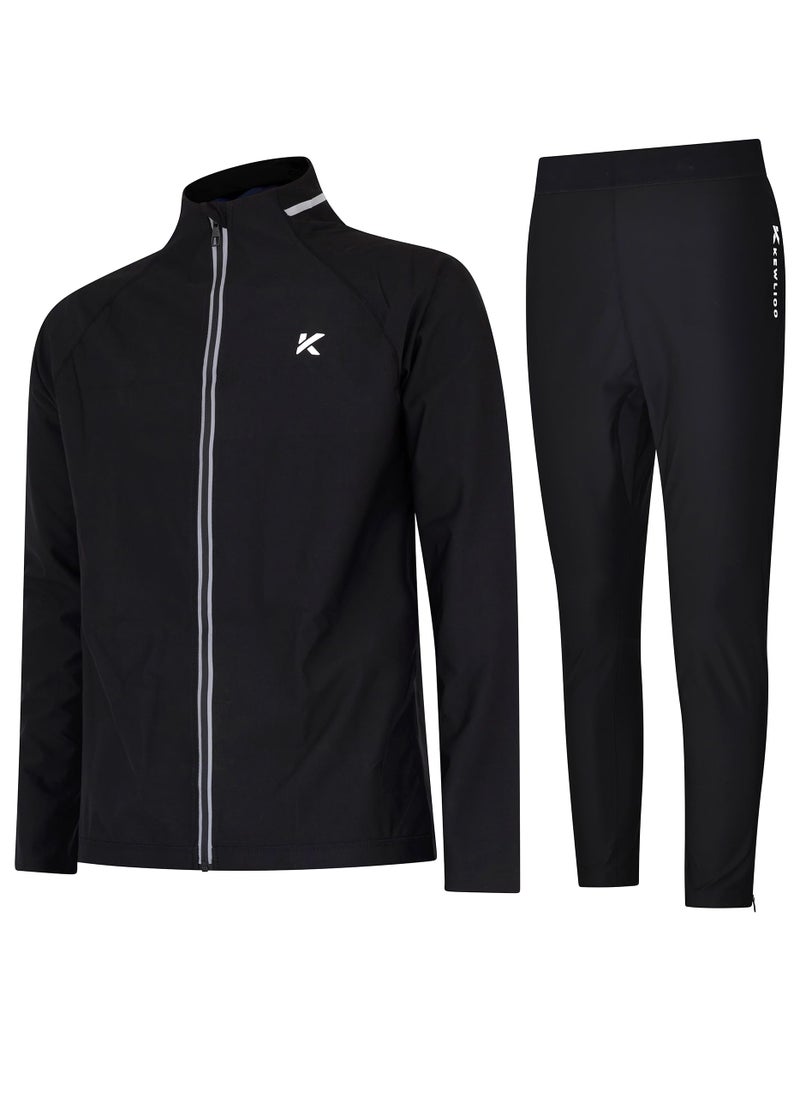 Kewlioo Men's Full Sauna Suit Shirt and Pants Combo - Heat Trapping Sweat Compression Vest & Pants, Sweat More & Look Great, Gym Workout Exercise Versatile Heat Shaper Shaper Jacket (Black, XL) - Image 1