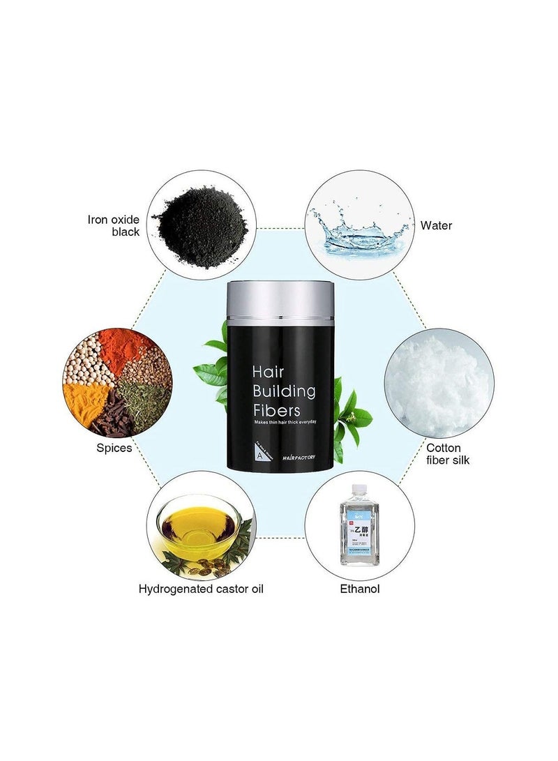 Y&D Hair Building Thickening Fibers, Fiber for Women and Men, Gentle Plant Formula, Hypoallergenic, Natural Look, Loss Concealer Powder Thicker Fuller Hair, 77oz (Black)  - Image 2
