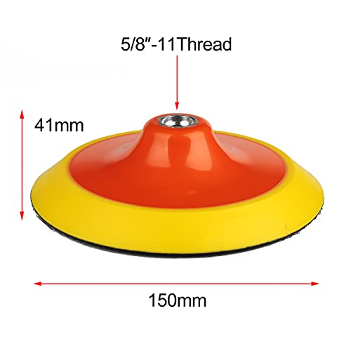 Ouya 2PCS 6 Inch Backing Plate 5/8"-11 Thread Polishing Buffing Pads for Rotary Polishing Machine - Image 2