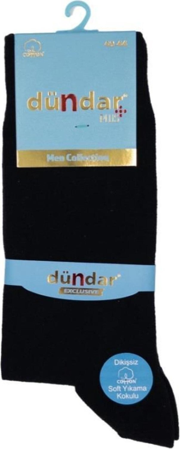 Dündar Çorap Dundar Socks Plus Men's Lycra Socks Black 6-Pack 5527