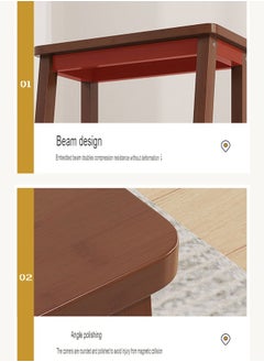KLNAMAEAAN 2 Layer Multifunctional Wooden Folding Ladder Stool  for Indoor Use  - Image 2