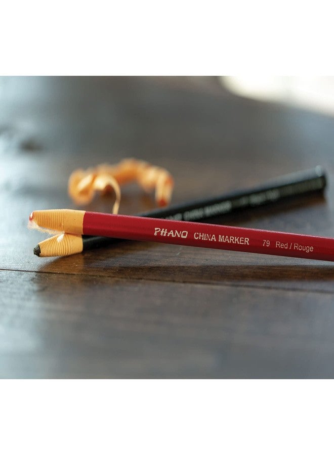 MARSHALLTOWN Dixon Industrial Phano Peel-Off China Marker Pencils, Red, 12-Pack (00079) - Image 3