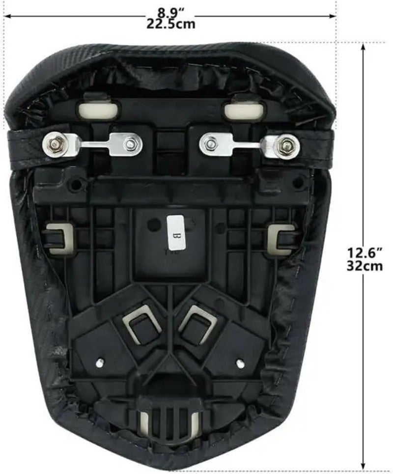 QASULER Motorcycle Rear Pillion Passenger Seat Cushion - Image 5