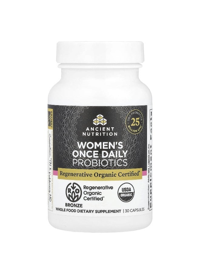 Ancient Nutrition - Ancient Nutrition, Women's Once Daily Probiotics, 30 Capsules - Image 1