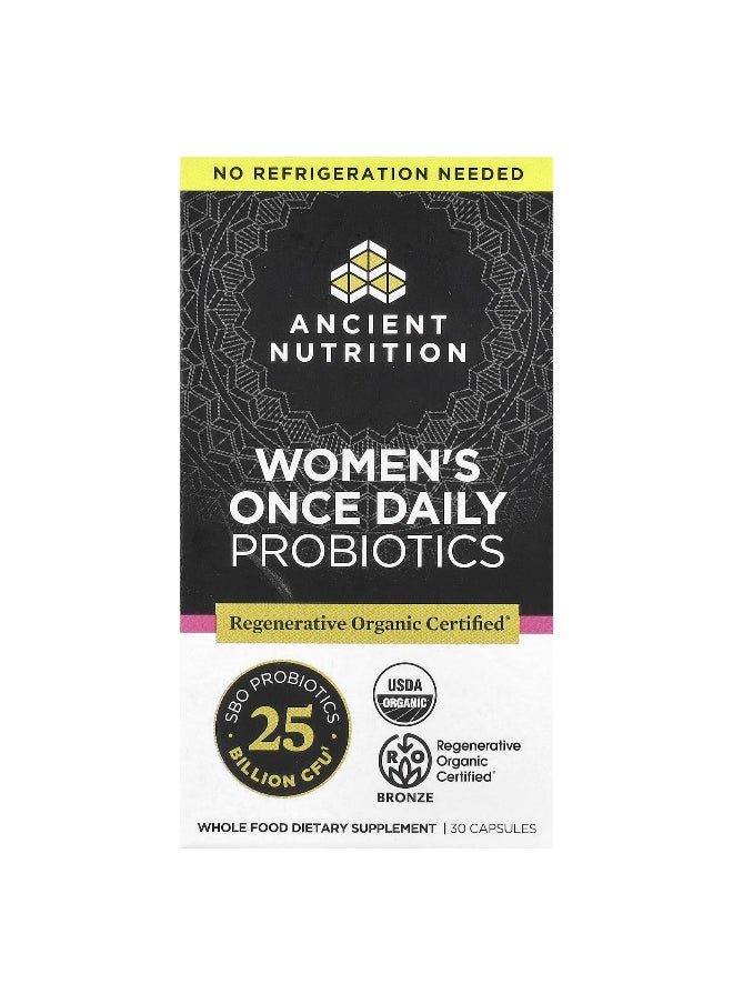 Ancient Nutrition - Ancient Nutrition, Women's Once Daily Probiotics, 30 Capsules - Image 1