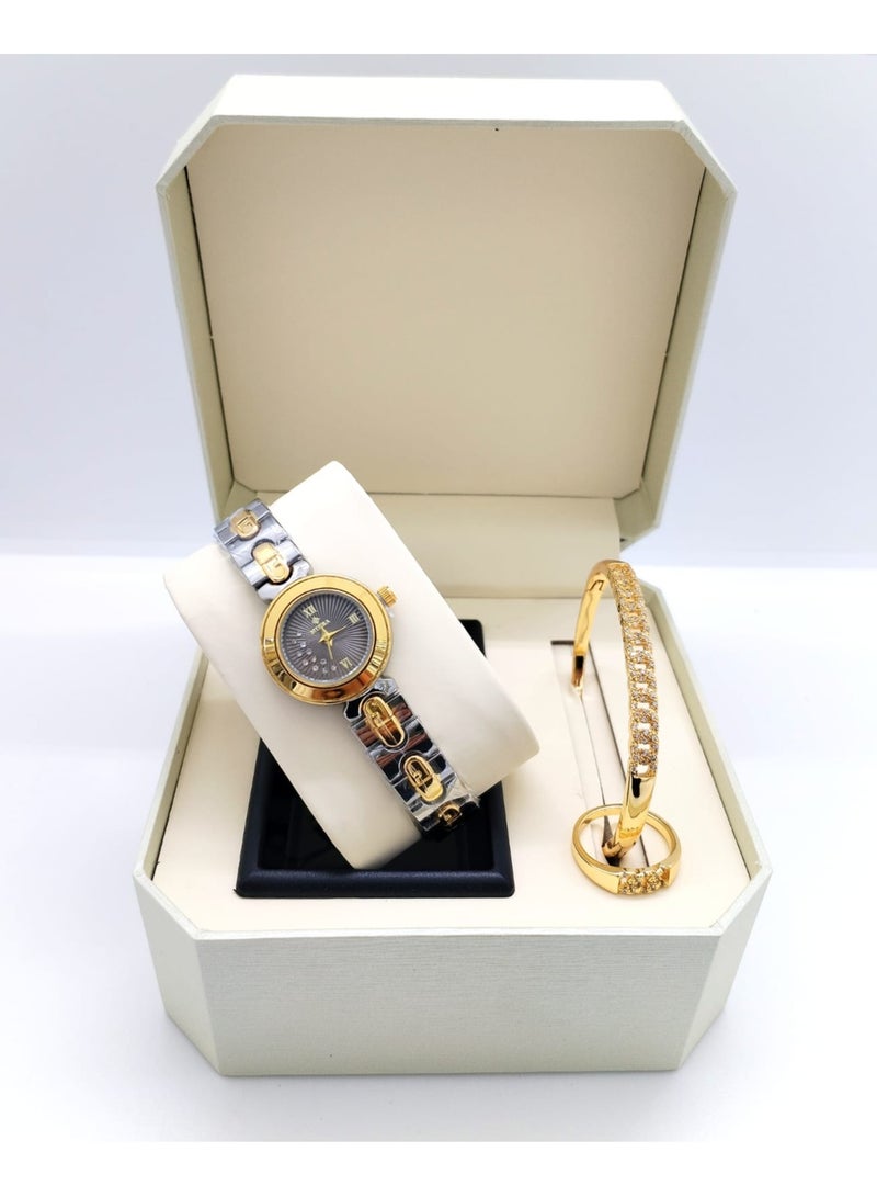 XII Women's watch set consisting of a watch, bracelet and ring