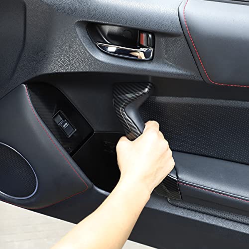 igersaw YIWANG ABS Carbon Fiber Inner Door Handles Covers Interior Decoration Trim for Subaru BRZ Toyota 86 2013-2020 Car Accessories (Carbon Fiber) - Image 3