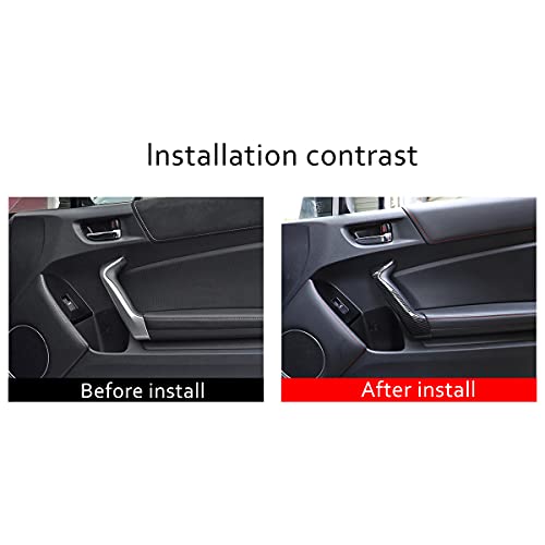 igersaw YIWANG ABS Carbon Fiber Inner Door Handles Covers Interior Decoration Trim for Subaru BRZ Toyota 86 2013-2020 Car Accessories (Carbon Fiber) - Image 2