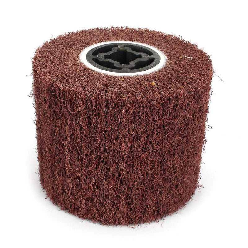 Baisiky 120x100x19mm Non-Woven Abrasive Wire Drawing Polishing Burnishing Wheel Flap Brush for Surface Treatment Stainless Steel, Aluminum, Copper, and More - 80 Grit - Image 4