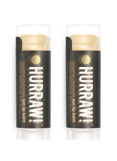 Sun Lip Balm (Zinc Oxide Protection Broad Spectrum Spf 15 Tangerine Chamomile) 2 Pack: Organic Certified Vegan Gluten Free Nongmo Allnatural Bee Shea Soy & Palm Free Made In Usa
