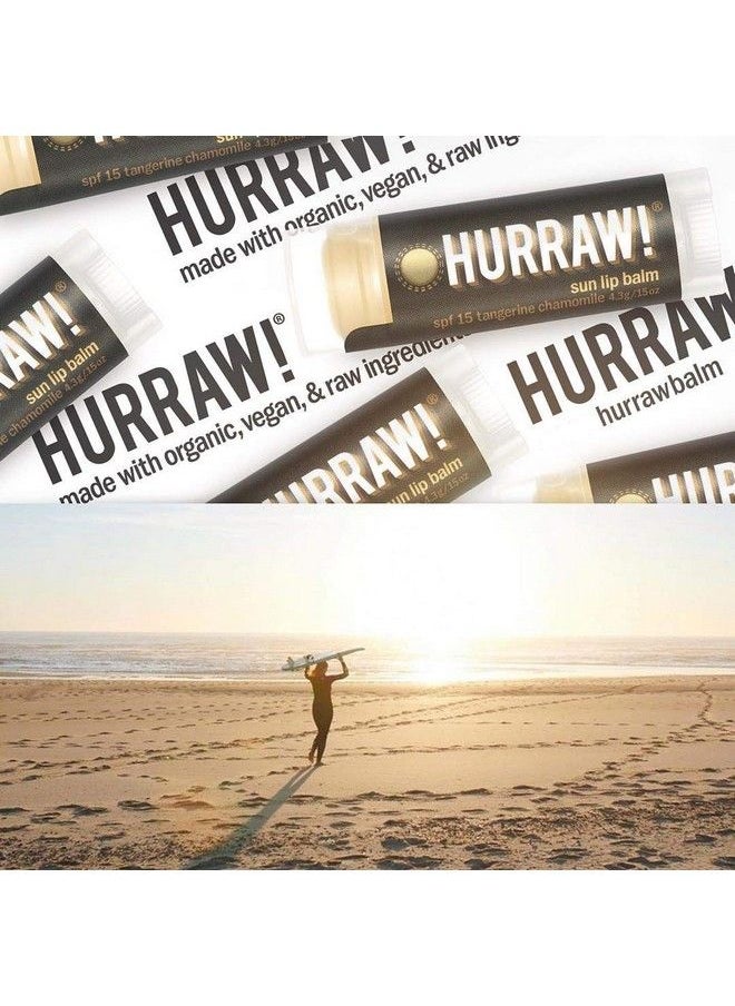 Hurraw! - Sun Lip Balm (Zinc Oxide Protection Broad Spectrum Spf 15 Tangerine Chamomile) 2 Pack: Organic Certified Vegan Gluten Free Nongmo Allnatural Bee Shea Soy & Palm Free Made In Usa - Image 1