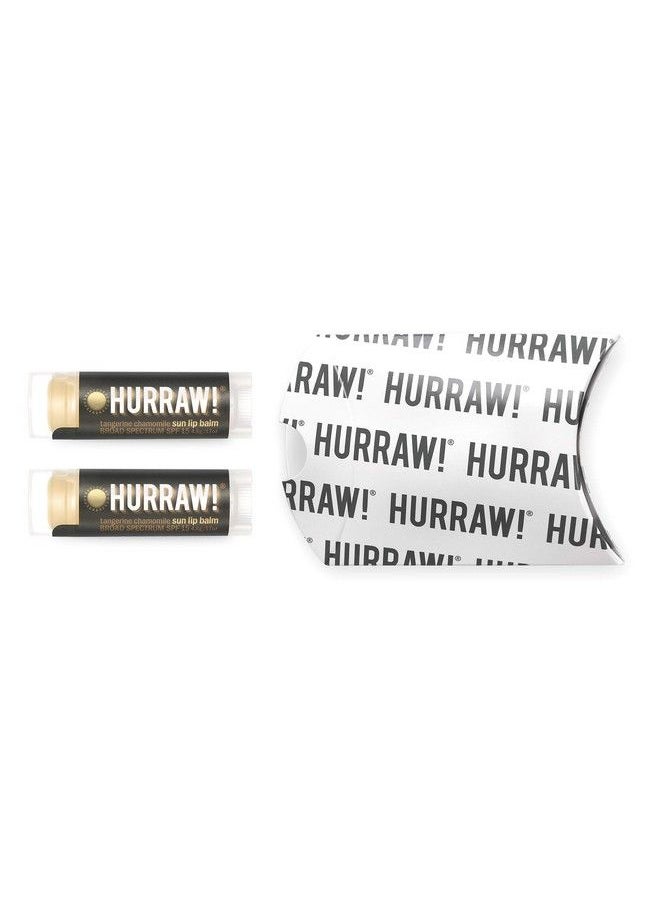 Hurraw! - Sun Lip Balm (Zinc Oxide Protection Broad Spectrum Spf 15 Tangerine Chamomile) 2 Pack: Organic Certified Vegan Gluten Free Nongmo Allnatural Bee Shea Soy & Palm Free Made In Usa - Image 1