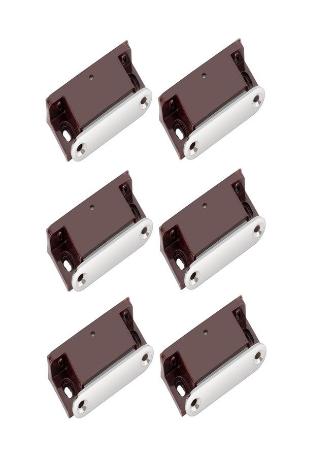 Nixnine Door Catcher/Door Magnet for Cabinet Cupboard Wardrobe Kitchen Bathroom Office/Door Closer Magnet/Size No : 3, 55x29mm (Brown)- Pack of 6 - Image 1