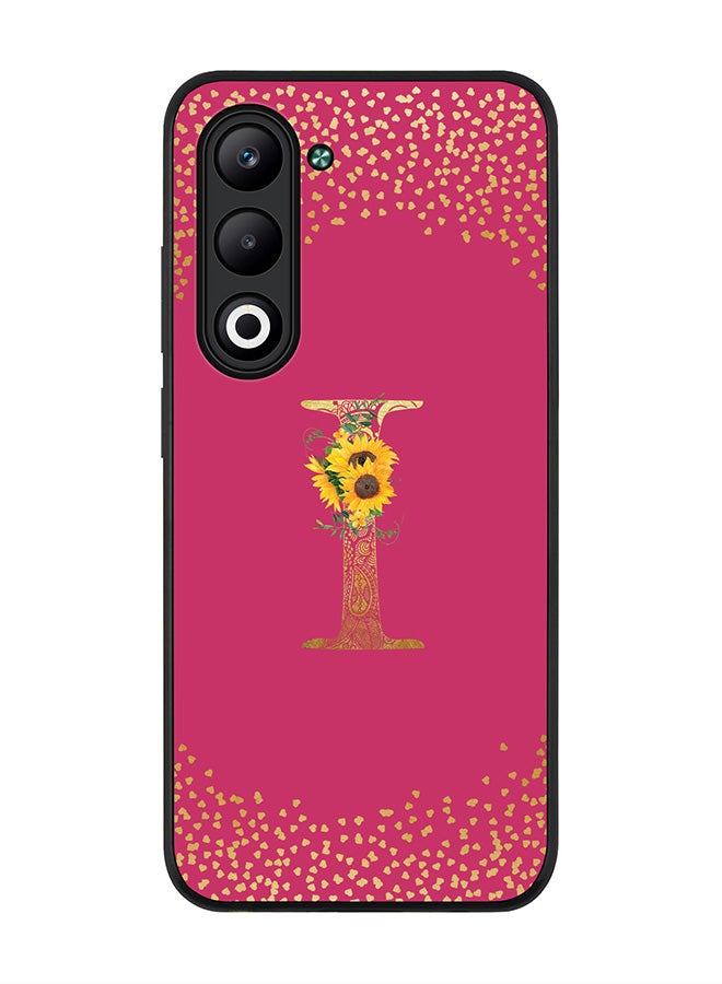 Stylizedd For Oppo A5 5G / A5 4G Case,Slim fit Camera Protection, Shockproof Thin Phone cover  - Custom Floral Monogram - I ( Deep Pink )