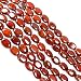 LE SKY 2 Strands Natural Rainbow Stone Beads Oval Shape Red Jasper Beaded for Jewelry Making Necklace Bracelet - Image 2