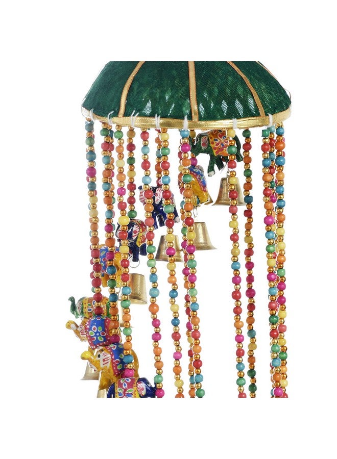 Great Art Handicraft Tokri Elephant Hanging with Bell and Elephant/Jhoomer/Latkan Wind Chimes - Image 4